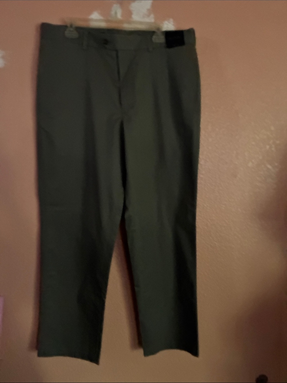 John W. Nordstrom Men's Wide-Leg Casual Pants — Olives Green